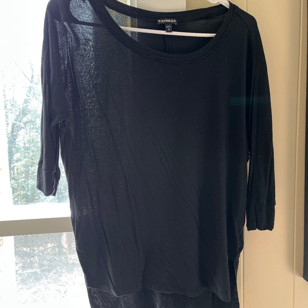 Black light weight express 3/4 sleeve